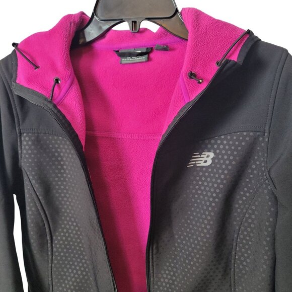 New Balance Womens Medium Black & Pink Softshell Jacket - Picture 7 of 10